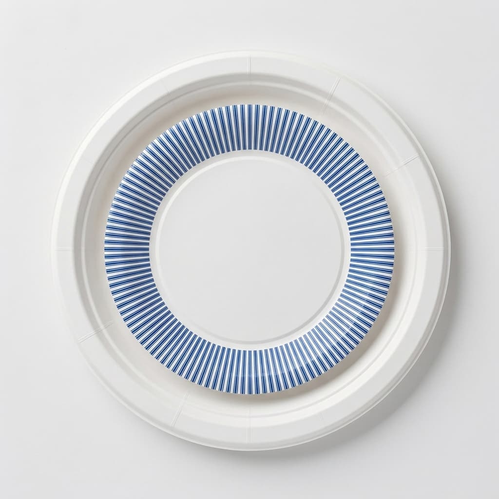 10" Party Plate (Royal Navy Rim Stripe)